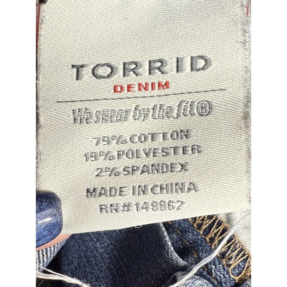 Torrid Womens Blue Denim Stretch Ankle Jeans Size 28R - Picture 10 of 11